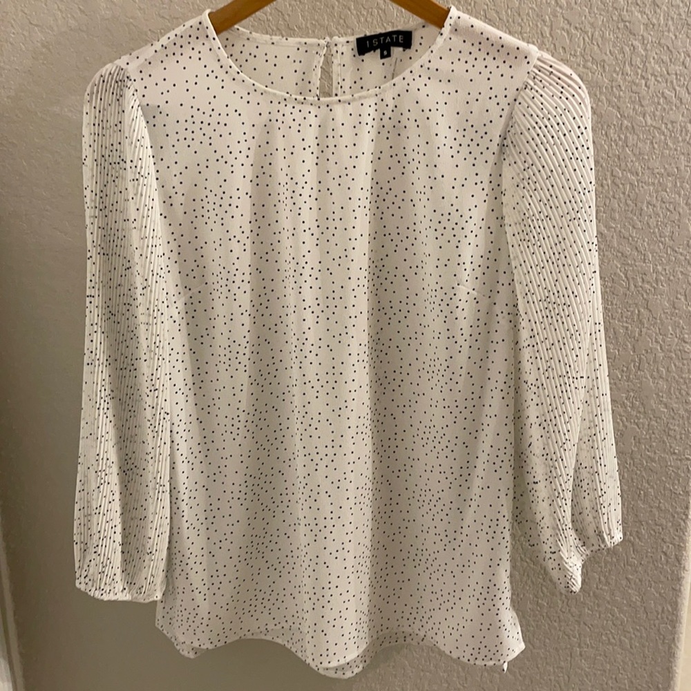 1.STATE Dot Print Blouse